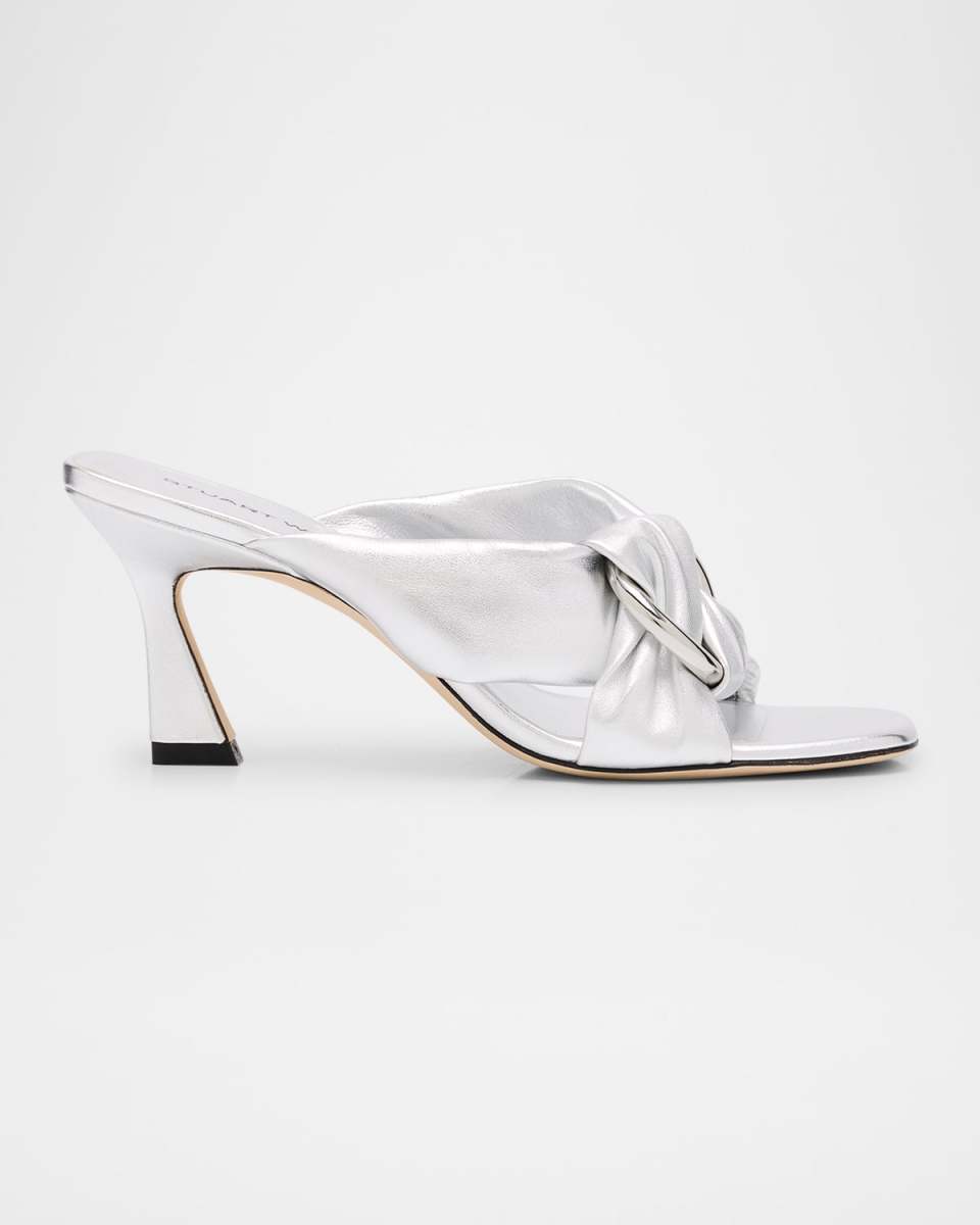 Cece Metallic Twisted Ring Slide Sandals